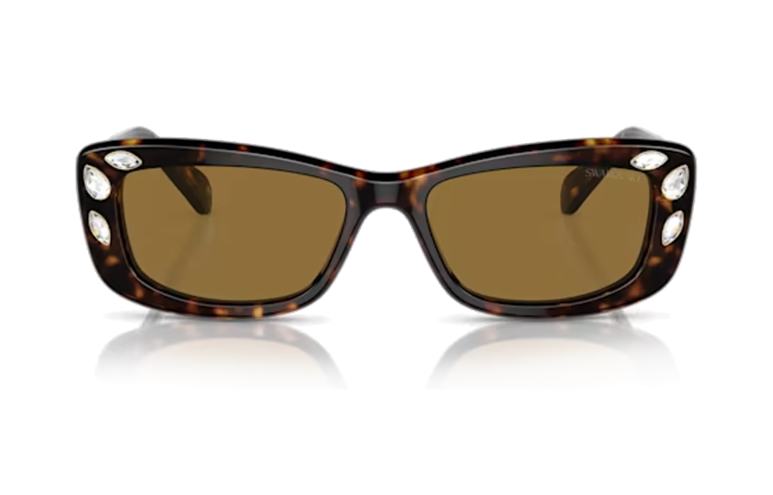 Lookbook (W) 施華洛世奇 Dextera 不規則切割水晶棕色太陽眼鏡 5679536