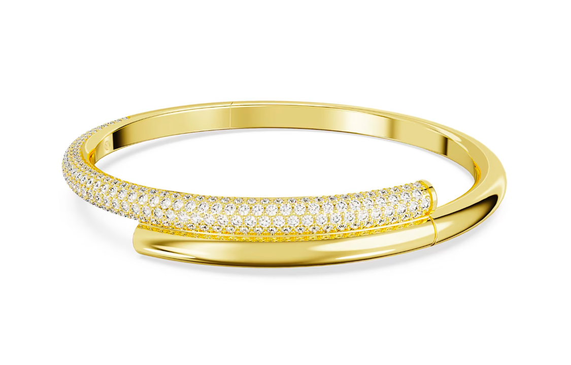 (Women) Swarovski Dextera Gold-Tone Crystal Interlaced Bangle for Women. 5669498 圖 4