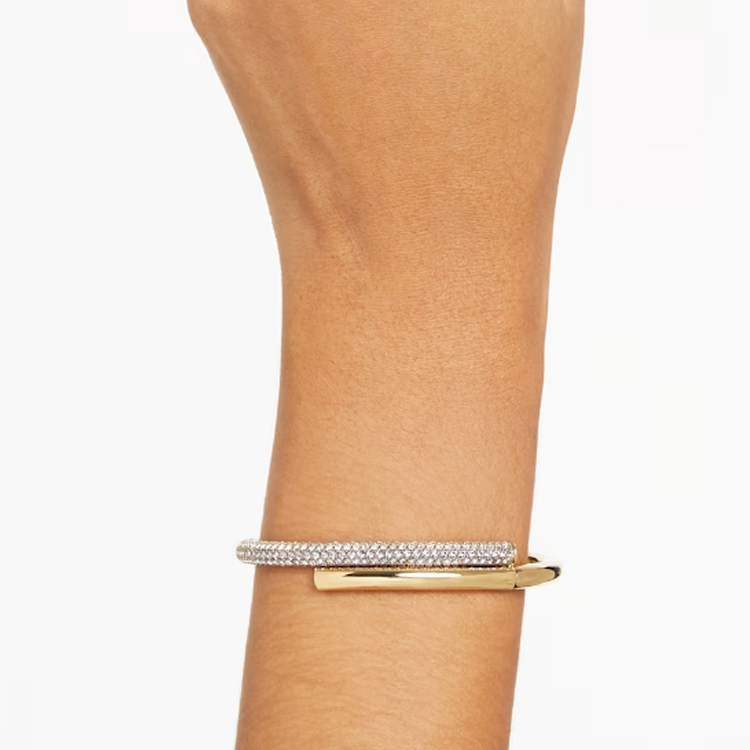 (Women) Swarovski Dextera Gold-Tone Crystal Interlaced Bangle for Women. 5669498 圖 6