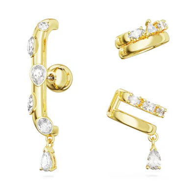 (Women) Swarovski Dextera Mixed Cut Gold-Tone Earrings for Women - Gold. 5663334