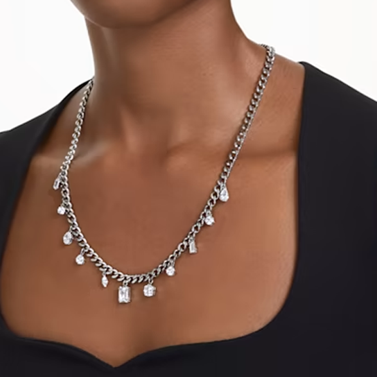 (Women) Swarovski Dextera Silver Necklace with Rhodium Plating and Zirconia for Women. 5671183 圖 5