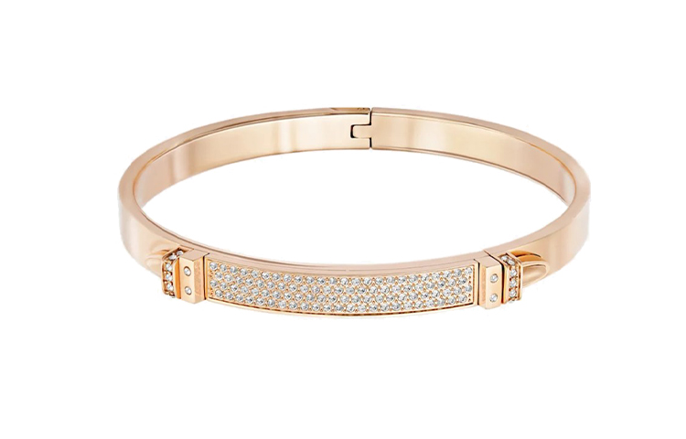 (Women) Swarovski Distinct Adjustable Rose Gold-Tone Crystal Bracelet for Women. 5184154