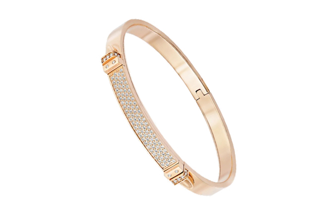 Shop (W) 施華洛世奇玫瑰金色水晶手鏈，可調節適合女性佩戴。 5184154