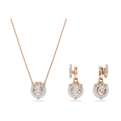 (Women) Swarovski Dragon & Phoenix Rose Gold Necklace with Cubic Zirconia Crystal Details. 5675835