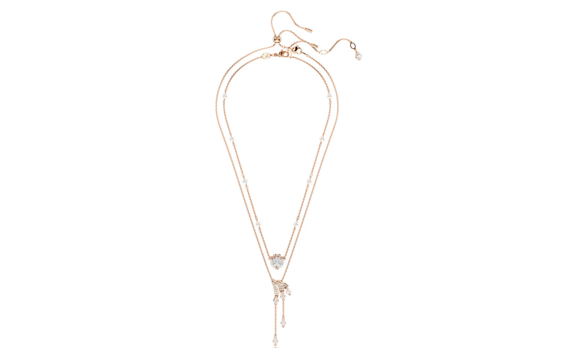 (Women) Swarovski Dragon & Phoenix Rose Gold Necklace with Cubic Zirconia & Pearl. 5675817 圖 3