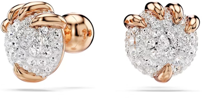(W) 施華洛世奇龍爪玫瑰金水晶耳環 女款 金/白 5681058 Lookbook (W) 施華洛世奇龍爪玫瑰金水晶耳環 女款 金/白 5681058
