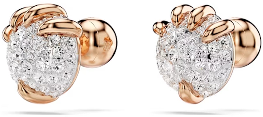 (W) 施華洛世奇龍爪玫瑰金水晶耳環 女款 金/白 5681058 Shop (W) 施華洛世奇龍爪玫瑰金水晶耳環 女款 金/白 5681058