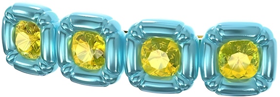 (Women) Swarovski Dulcis Blue Cushion-Cut Crystal Hair Clip for Women. 5617239 (Women) Swarovski Dulcis Blue Cushion-Cut Crystal Hair Clip for Women. 5617239