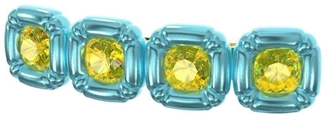 (W) 스와로브스키 듀시스 블루 쿠션컷 크리스탈 헤어 클립 여성용. 5617239 Order (W) 스와로브스키 듀시스 블루 쿠션컷 크리스탈 헤어 클립 여성용. 5617239