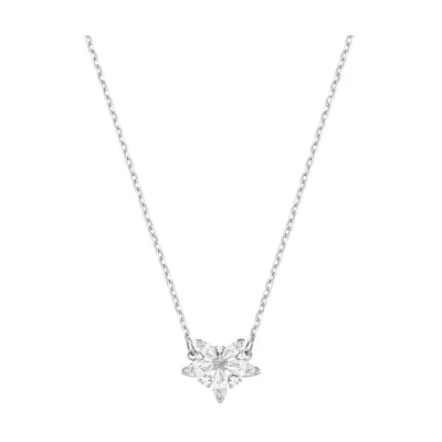 (Women) Swarovski Edelweiss Pendant Necklace Silver for Women. 5368250