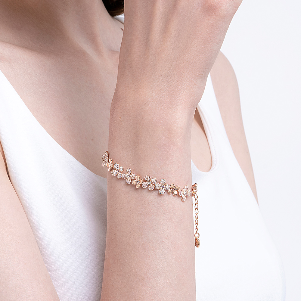 (Women) Swarovski Elderflower Crystal Bracelet for Women in Rose Gold. 5253672 圖 5