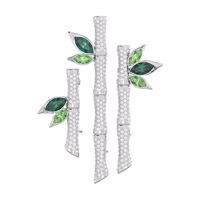 (Women) Swarovski Elegant Crystal Bamboo Knot Brooch for Women. 5645368
