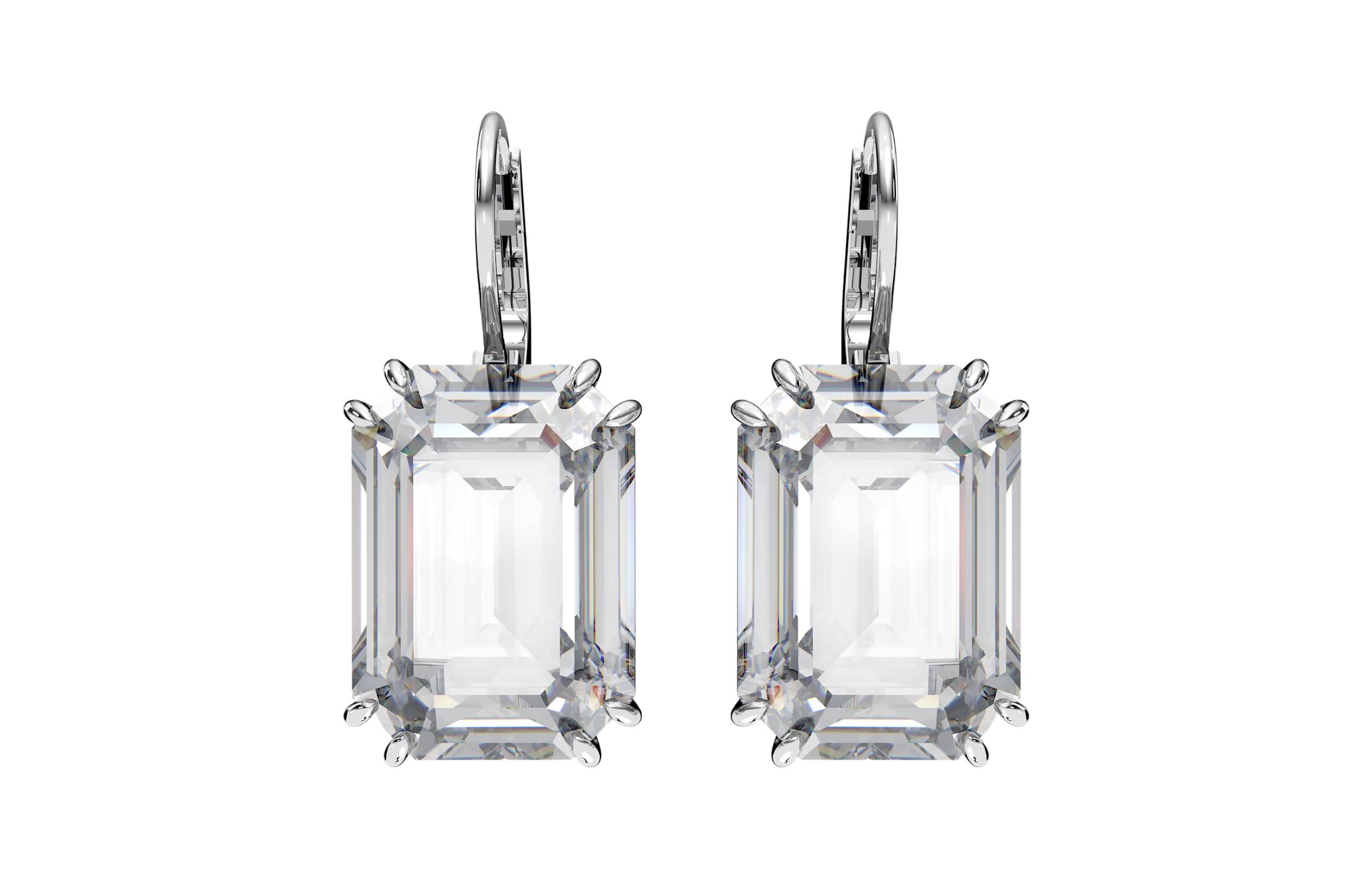 (Women) Swarovski Elegant Trendy Fashion Earrings Women Silver 5636569