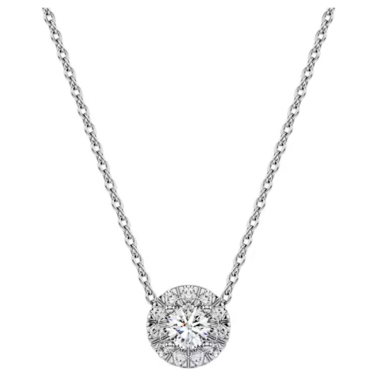 (Women) Swarovski Eternity Round Diamond Pendant Necklace for Women in Silver. 5697105 圖 2