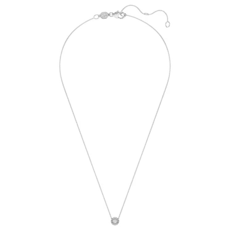 (Women) Swarovski Eternity Round Diamond Pendant Necklace for Women in Silver. 5697105 圖 4