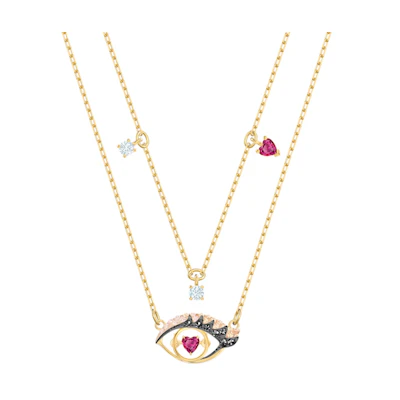 (Women) Swarovski Evil Eye Double Layer Necklace for Women 5483979