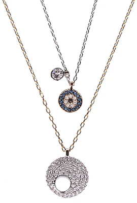 (W) 施华洛世奇 恶魔之眼双垂吊坠项链 颈链 配饰 5272243 Order (W) 施华洛世奇 恶魔之眼双垂吊坠项链 颈链 配饰 5272243