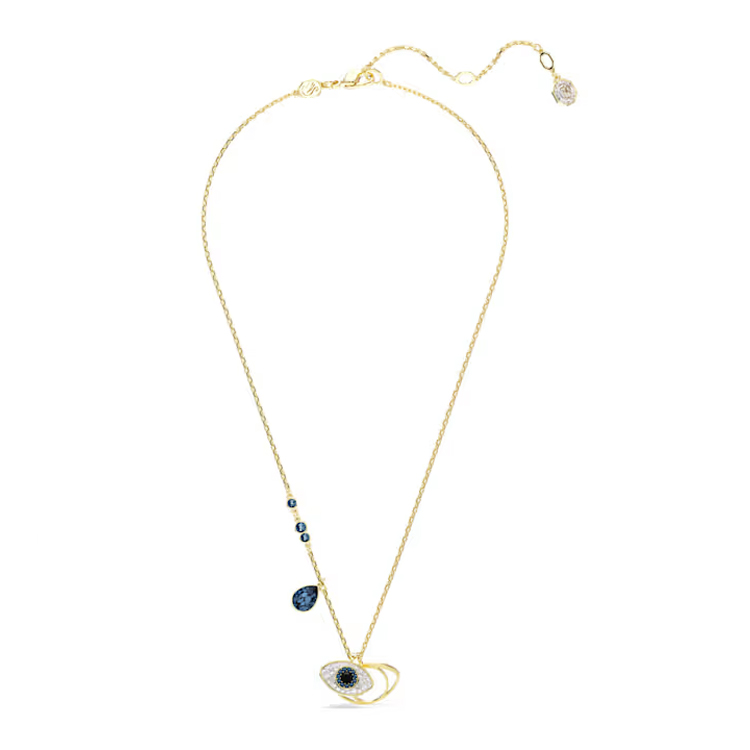 (Women) Swarovski Evil Eye Pendant Hollow Necklace for Women Gold-Plated Crystal Design 5692178 圖 3