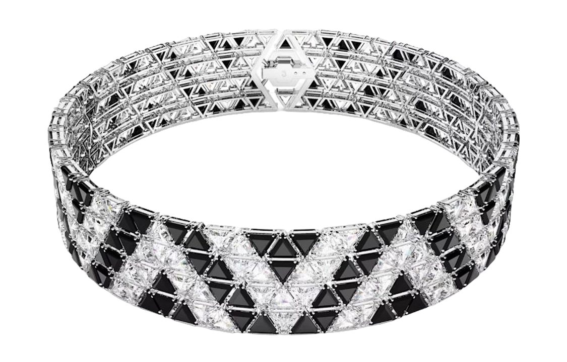 (Women) Swarovski Fashion Trendy Necklace for Women - Silver/Black 5615327 圖 2