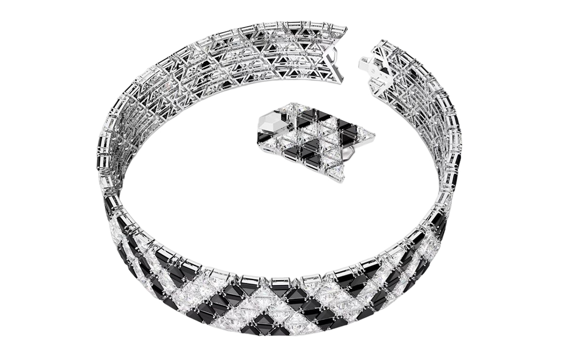 (Women) Swarovski Fashion Trendy Necklace for Women - Silver/Black 5615327 圖 3