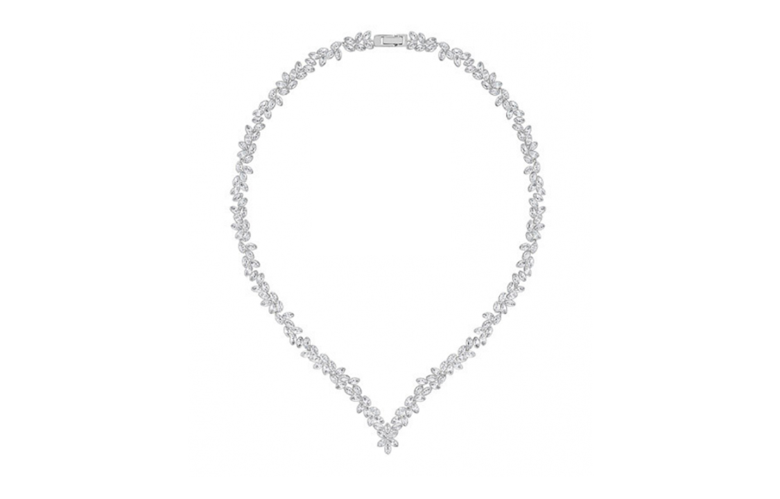 Lookbook (W) 施華洛世奇花卉水晶項鍊與耳環組合- 女士銀色套裝 5142738