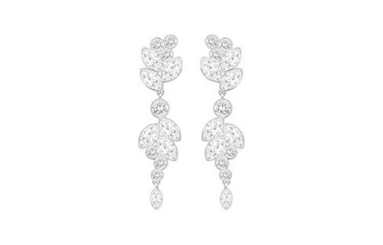 Shop (W) 施華洛世奇花卉水晶項鍊與耳環組合- 女士銀色套裝 5142738