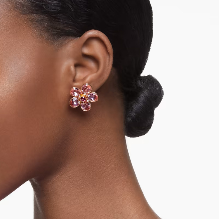 (Women) Swarovski Florere Pink Floral Earrings for Women 5656635 圖 6