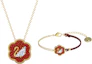 Buy (Women) Swarovski Flower of Fortune Necklace & Bracelet Set Women Gold/Red. ES2020121401