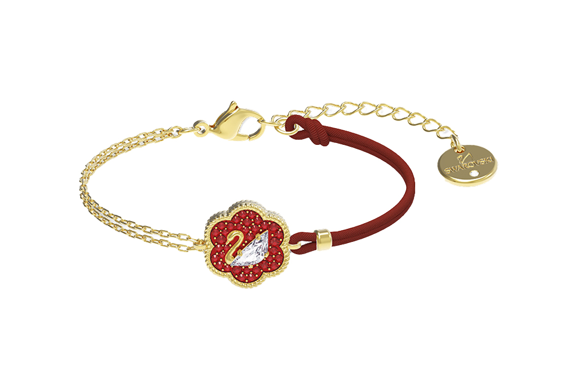 (Women) Swarovski Flower of Fortune Necklace & Bracelet Set Women Gold/Red. ES2020121401 圖 5