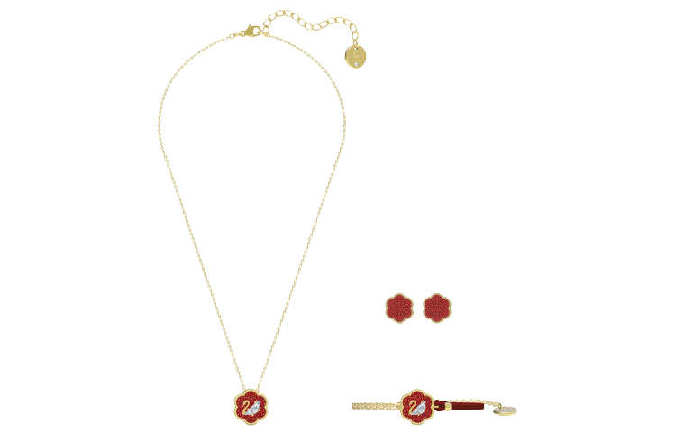 (Women) Swarovski Flower of Fortune Necklace, Bracelet & Earrings Set for Women - Multicolor. 5597670 圖 4