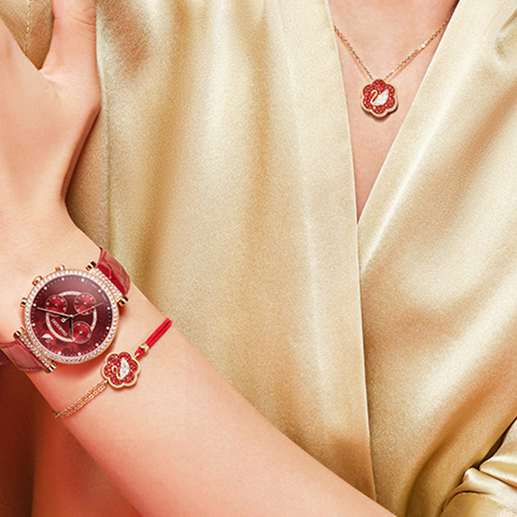 (Women) Swarovski Flower of Fortune Necklace, Bracelet & Earrings Set for Women - Multicolor. 5597670 圖 5