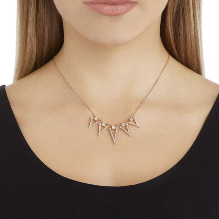 (Women) Swarovski Funk Series Elegant Rose Gold Necklace for Women - Minimalist Design. 5241273 圖 4