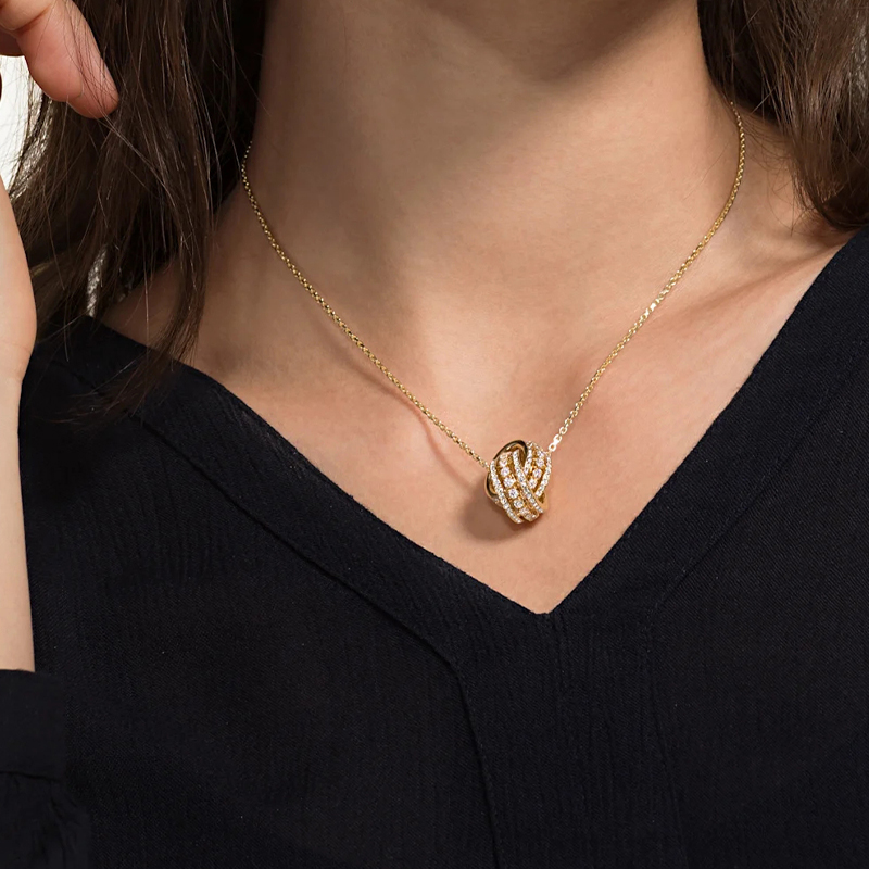 (Women) Swarovski Further Crystal Interlinked Necklace for Women Gold-Plated. 5498997 圖 5