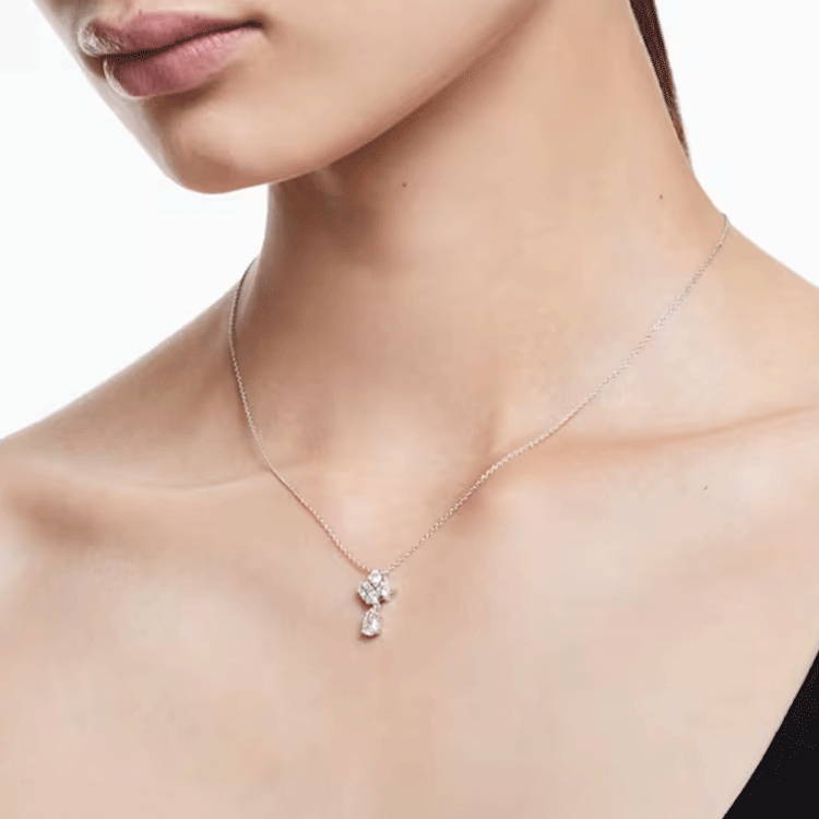 (Women) Swarovski Galaxy Pendant Necklace Silver with 4 Lab-Grown Diamonds 18K White Gold. 5688870 圖 5
