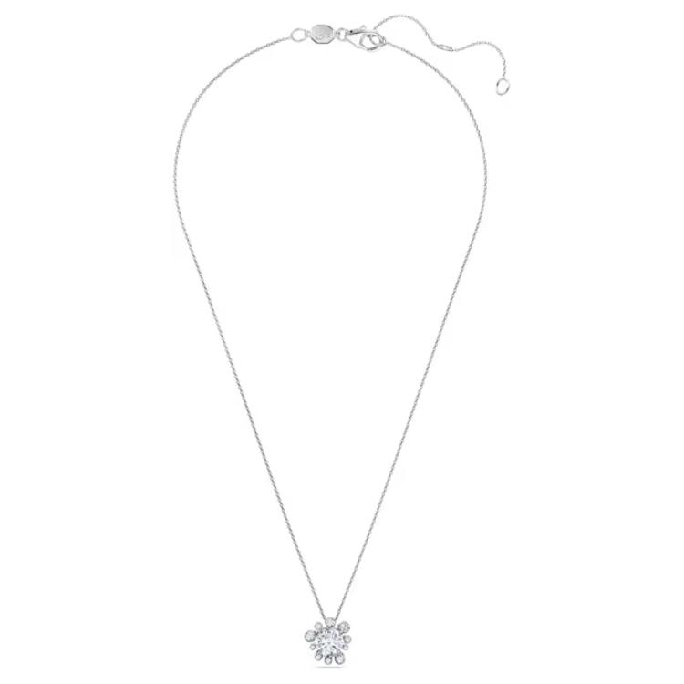 (Women) Swarovski Galaxy Snowflake Crystal Pendant Rhodium 18K White Gold Necklace Silver. 5688868 圖 4