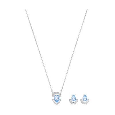 (Women) Swarovski GALLARY Series Pear-Cut Necklace & Earrings Set for Women. 5274883