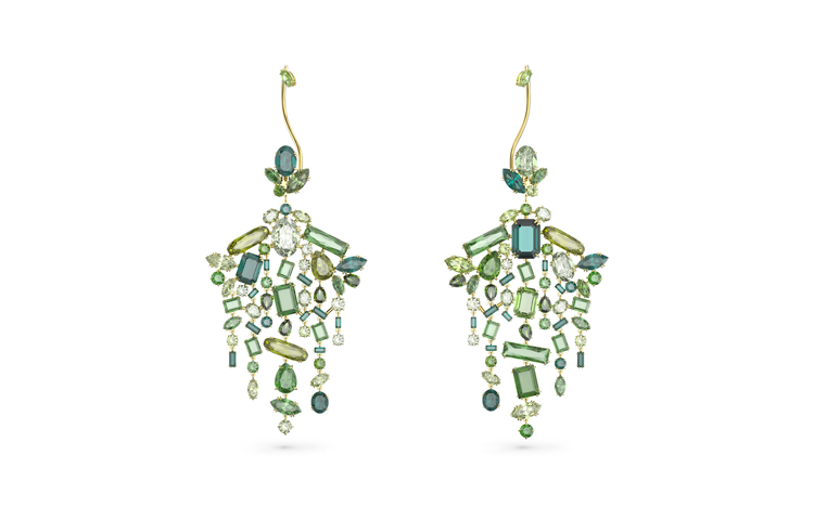 (Women) Swarovski Gema Asymmetrical Alloy Earrings for Women - Fashion & Elegant Design 5613732 圖 2
