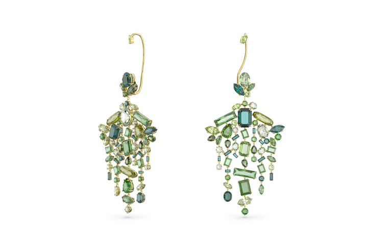 (Women) Swarovski Gema Asymmetrical Alloy Earrings for Women - Fashion & Elegant Design 5613732 圖 3