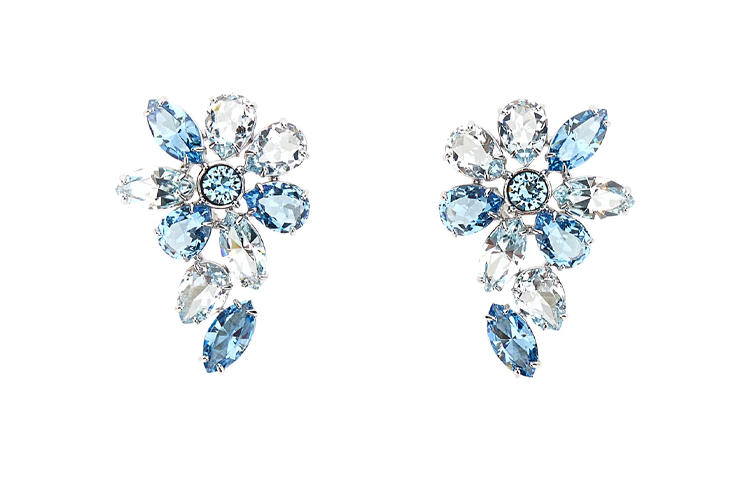 (Women) Swarovski Gema Blue Crystal-Embellished  Earrings 5666016BLURHS