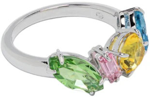 Lookbook (Women) Swarovski Gema Polished Metal Ring for Women - Silver. 5692407