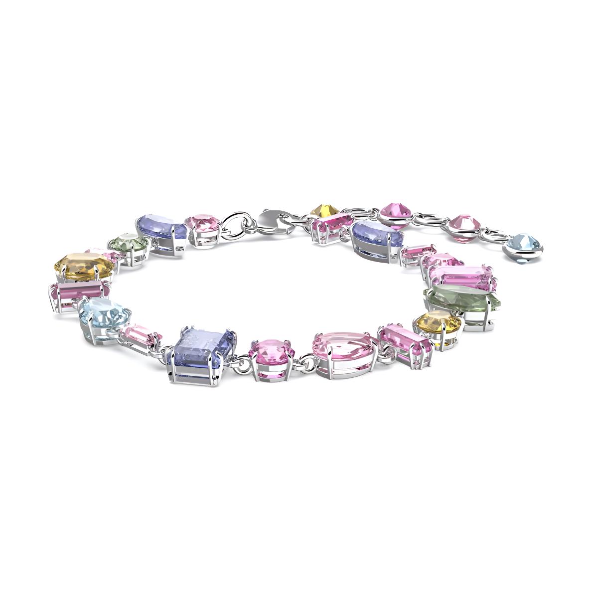 (Women) Swarovski Gema Rhodium-Plated Bracelet for Women - Shimmering Design. 5613739