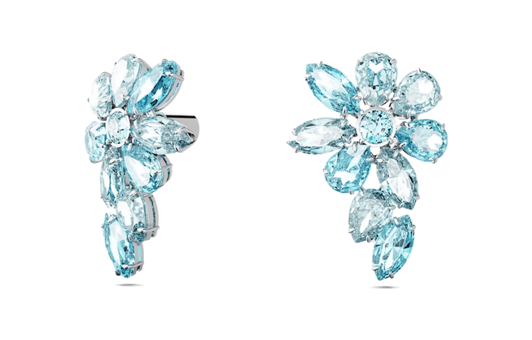 Lookbook (W) Swarovski Gema 藍色水滴鑲嵌耳環 女款 5666016