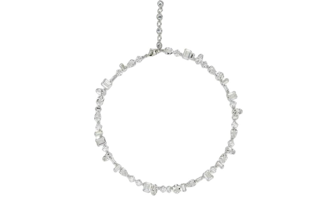 (Women) Swarovski Gema Trendy Silver Necklace for Women. 5639327