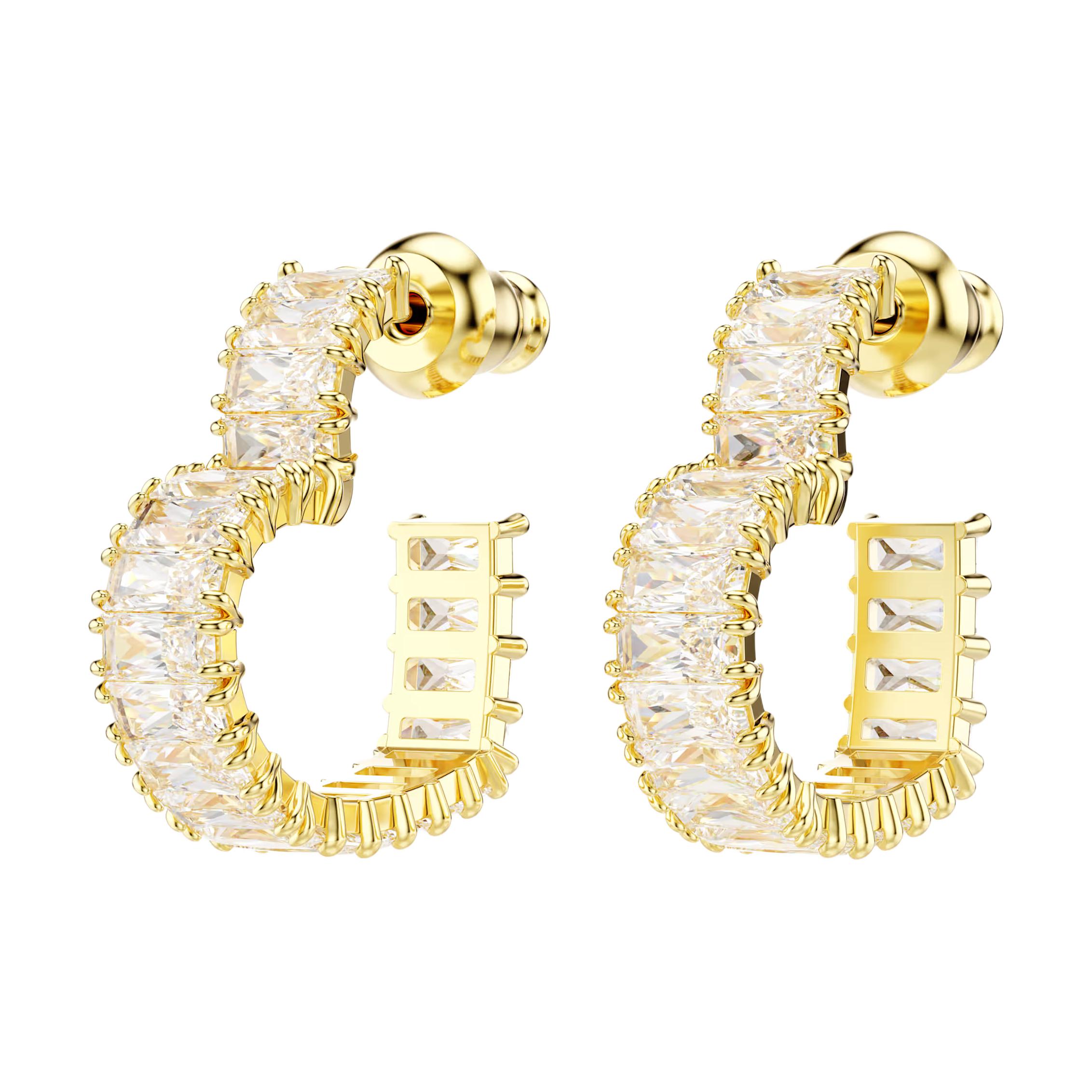 (Women) Swarovski Gold Heart Open Design Earrings with Cubic Zirconia for Women 5693512 圖 5
