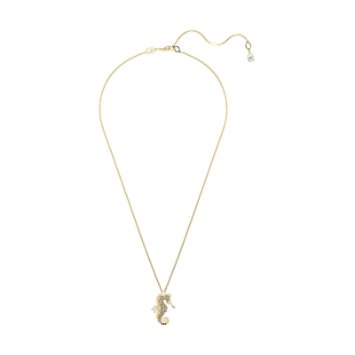 (Women) Swarovski Gold Seahorse Pendant Pearl Necklace for Women. 5690874