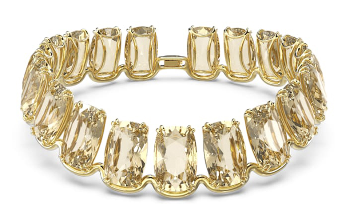 (Women) Swarovski Harmonia Choker Necklace Oversized Yellow Crystal Gold-Tone Women 5616516