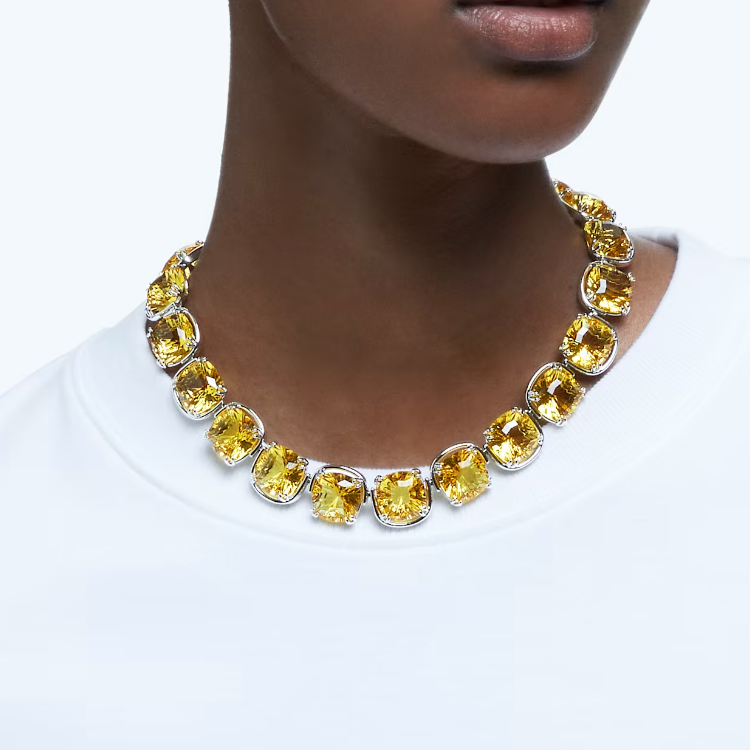 (Women) Swarovski Harmonia Classic Minimalist Rhodium-Plated Necklace for Women. 5616522 圖 5