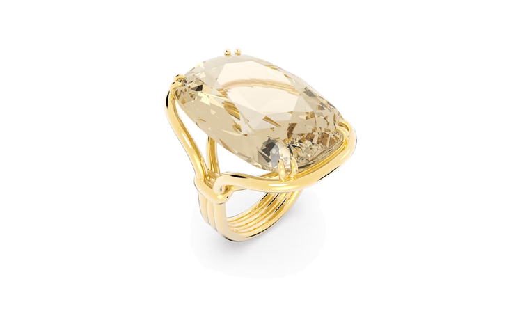 Lookbook (W) Cincin Swarovski Harmonia Crystal Besar Berlapis Emas untuk Wanita. 5640042