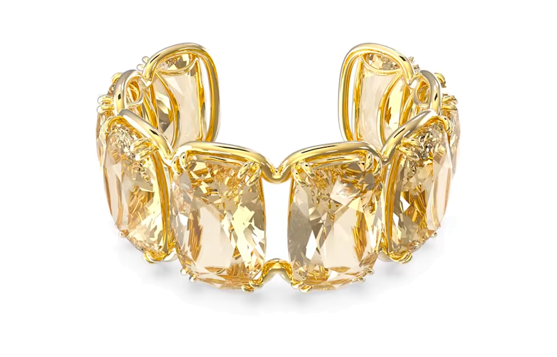 (Women) Swarovski Harmonia Oversized Floating Crystal Gold  Fashion Bracelet 5620653