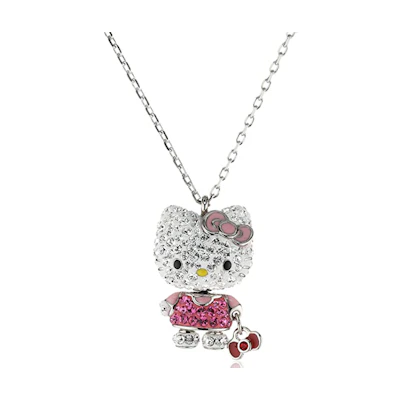(Women) Swarovski Hello Kitty Bow Crystal Necklace for Women 1192660